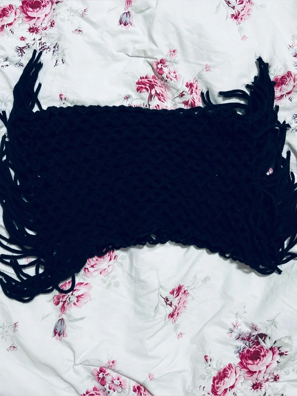 Black Knit Infinity Scarf